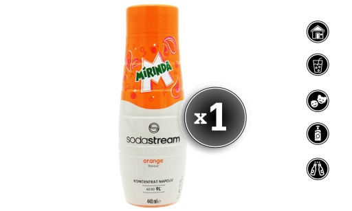 MIRINDA KONCENTRÁT SIRUP PRE SODASTREAM SATURATOR 9L DRINK s 440ml