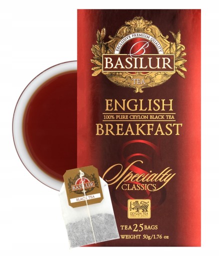ANGLICKÝ čierny čaj Basilur English Breakfast TAŠKY čisté - 25x2 g