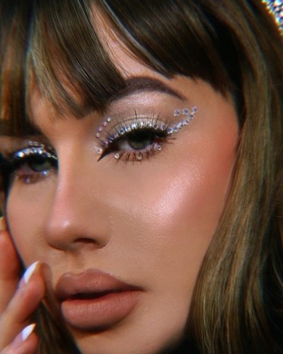 Nálepky KRIŠTÁĽOVÉ MASKA na tvár diamanty