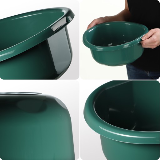 KRUHÁ PLASTOVÁ MISKA 3,5L NA UMÝVANIE MISKY S RÚČKAMI