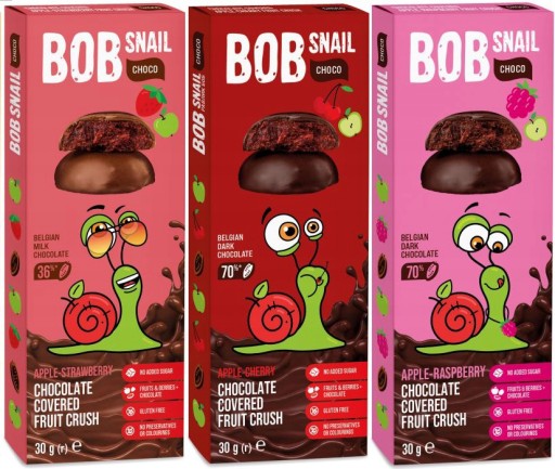 SNAIL Bob Slimák COOKIE ČOKOLÁDOVÁ SÚPRAVA 3 PRÍCHUTIEK JAHODA MALINOVÁ VIŠŇA
