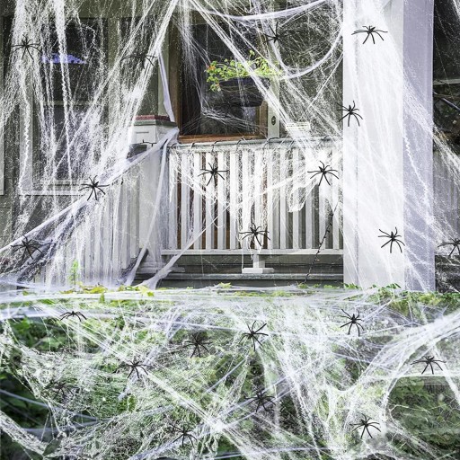 UMELÝ PAVÚČIK PRE HALLOWEEN 60G PLUS 60 PAVÚKOV V SÚPRAVE CCA 15m2