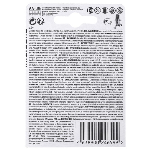 4x ORIGINÁLNE ALKALICKÉ BATÉRIE AA R6 Energizer