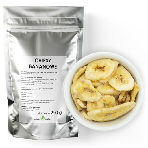 BANANA CHIPS sušený banánový snack 250g