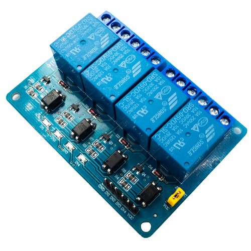 4-kanálový 5V 10A Arduino reléový modul