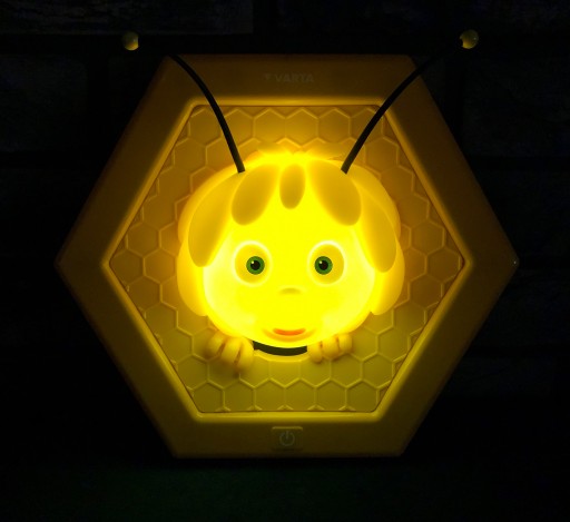 Yellow Bee LED nočná lampa Bee, na batérie, 2 režimy