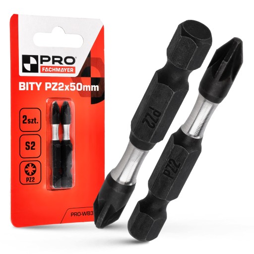Nárazový bit PZ2 Nárazový bit 50mm | Nárazový bit pre skrutkovač 2 ks.