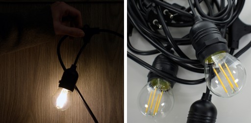DEKORATÍVNA LED ŽIAROVKA ZÁVIT E27 2700K TEPLÁ BIELA GUĽA DEKORATÍVNE VLÁKNO