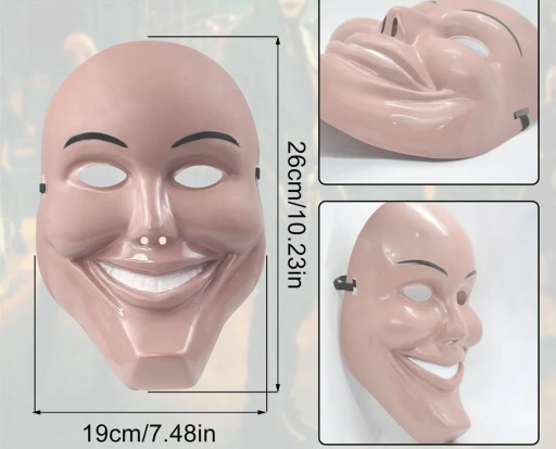 Maska PURGE - SMILE, z filmu PURGE NIGHT, typ SLIPKNOT na Halloween
