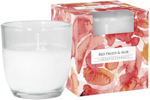 Vonná sviečka v skle BISPOL 22H RED FRUIT - ALOE