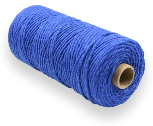 Macrame bavlnená šnúrka 3mm 200m MODRÁ