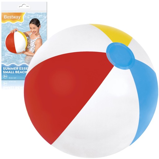 Bestway Nafukovacia farebná pruhovaná lopta pre deti a dospelých 51 cm 31021