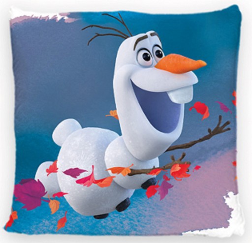 Zamatová obliečka na vankúš 40x40 Frozen Anna Elza Olaf, obojstranná