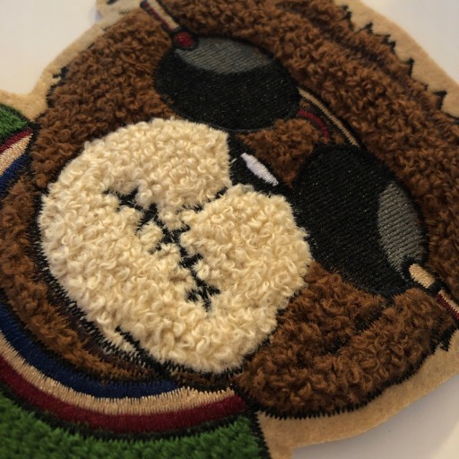 Nášivka El Chapo Teddy Bear, veľká vyšívaná aplikácia