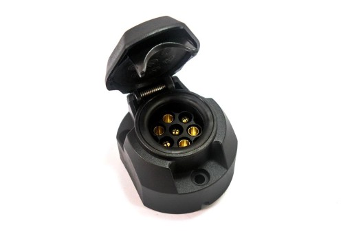 ZÁSUVKA NA HÁK NA PRÍVESY, PLASTOVÁ 7PINOVÁ, PEVNÁ A PEVNÁ