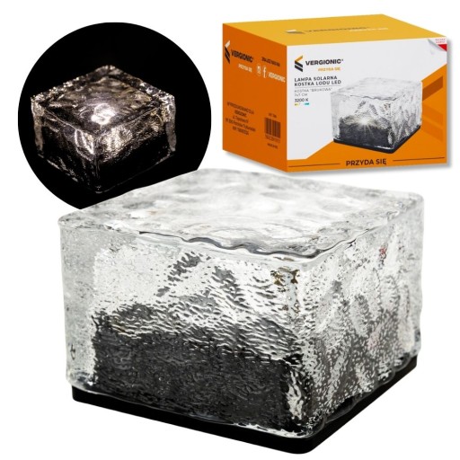 LED solárna lampa dlažobný kameň 7x7 3200K IP68 INTERIÉR