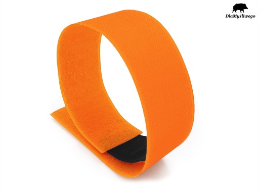 Lovecký oranžový VÝSTRAŽNÝ PÁS s gumičkou na rukáve pre Huntera
