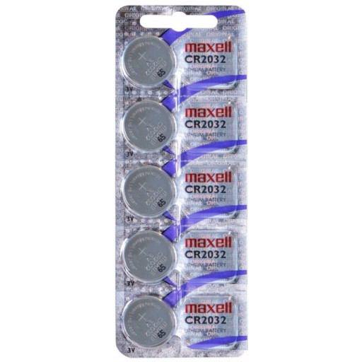CR2032 3V Maxell gombíková lítiová batéria 5 ks Diaľkové ovládanie hodín Original x5