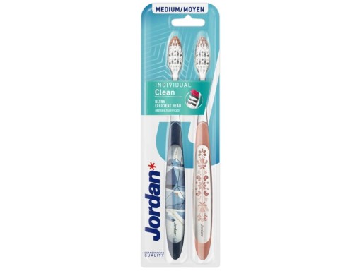 Jordan Individual Clean Medium 2-balenie zubných kefiek