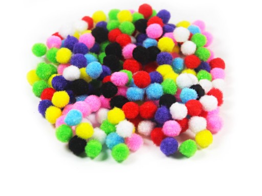 AKRYLOVÉ BAMPY PLYŠOVÉ GULIČKY DEKORACIA MIX 1 CM