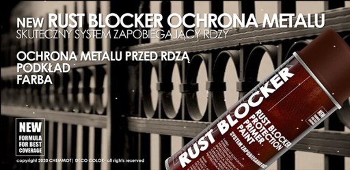 RUST BLOCKER farba v spreji na hrdzu 400ml HNEDÁ 8017