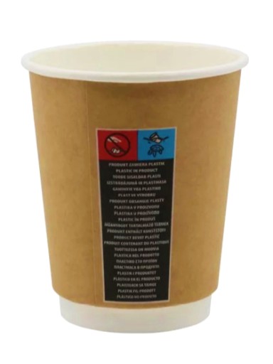 250ml papierový pohár na horúce nápoje, 25 ks. - dvojvrstvový kraft