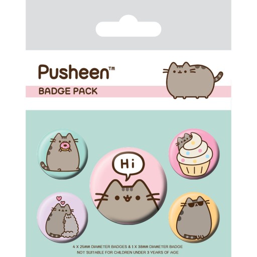 Pusheen ihlice do batohu, 5 kusov, darček ku Dňu detí