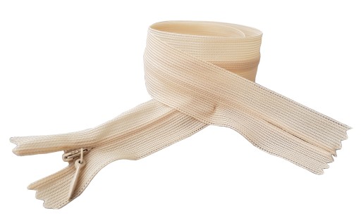 KRYTÝ Zips, NEODDELITEĽNÁ SIEŤKA #3 40 cm NATURAL