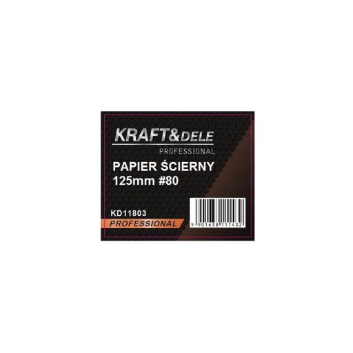 KOTÚČ BRÚSNY PAPIER 125mm x 50ks VELCRO P80 KD11803