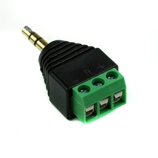 3,5 mm mini jack, TRS 3-kolíkový samec