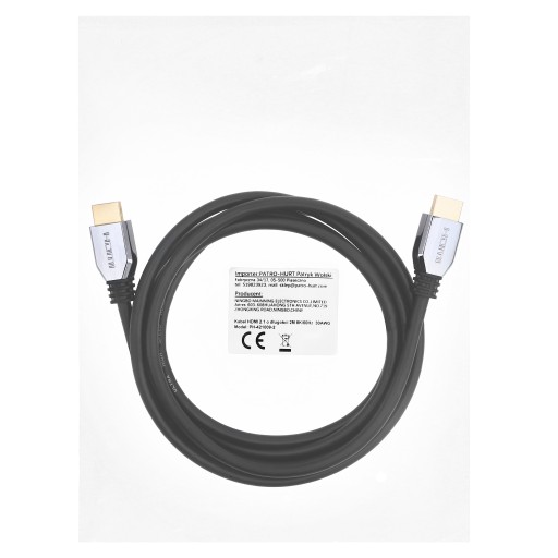 HDMI 2.1 KÁBEL 1M ULTRA VYSOKORYCHLOSTNÝ ETHERNET 8K 4K 120HZ ZINKOVÝ PRYZ