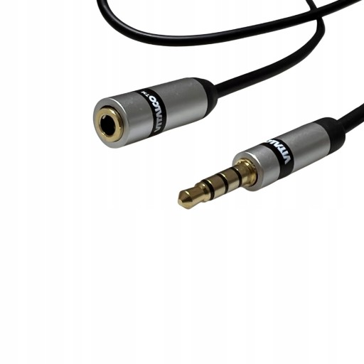 3,5 mm jack predlžovací kábel 4PIN pole 1,5 m HQ (1386)