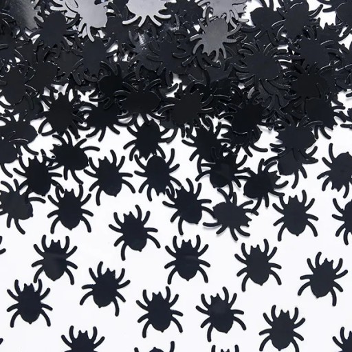 Ozdobné konfety Halloween Spiders - čierne, 15 g