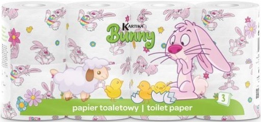 PAP.TOAL.BUNNY DECOR 3W 8KS