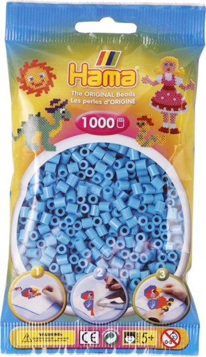 Zažehľovacie korálky TYRKYSOVÁ 1000 ks HAMA 49