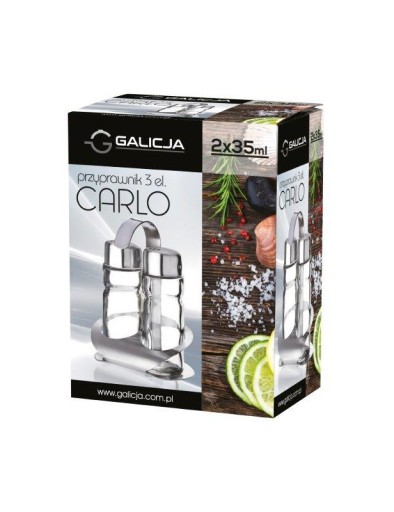 KORENIE 2x35ml CARLO šejker na soľ a korenie