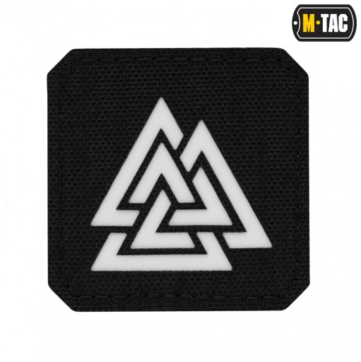 VELCRO NÁŠIVKA LASEROVÝ REZANÝ SYMBOL VALKNUT M-TAC ČIERNY A fluoreskujúci
