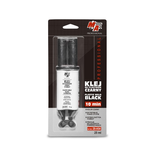 Lepidlo na plasty 10 Minutes Black - Striekačka 25 ml