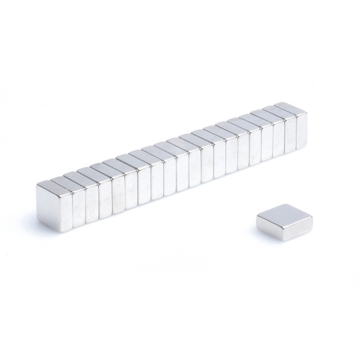 Neodymový tanierový magnet MPŁ 6x6x2,5 N38 sada 10 kusov