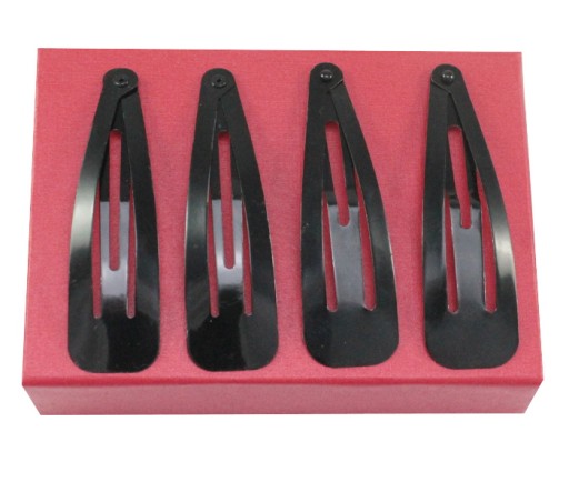 KLASICKÉ ČIERNE SPONKY DO VLASOV PYKI 7 cm - 4 KS