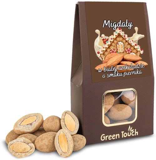Mandle v bielej čokoláde s perníkovou príchuťou 100 g perník mandľový