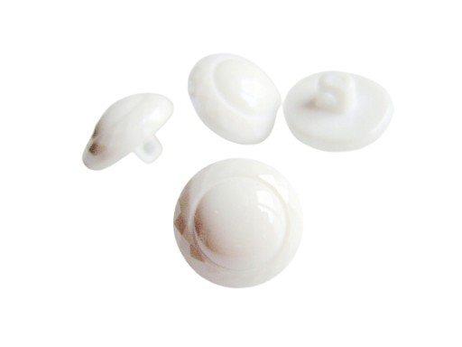 Gombík na nohe - biely porcelán - 10mm (6ks)