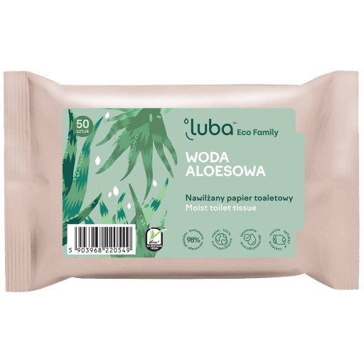 Luba Eco vlhčený aloe papier 50 ks