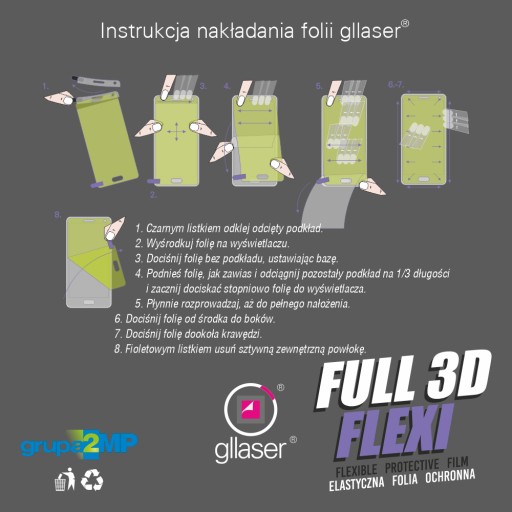 GLLASER Hydrogel Full 3D FLEXI ochranná fólia pre Amazfit GTR Mini