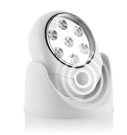 7 LED bezdrôtové svietidlo s 360° pohybovým senzorom, nočné svietidlo na batérie