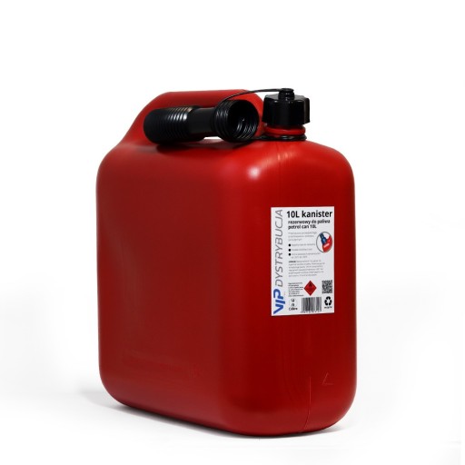 Kanister na palivo, benzín, olej, 10l, s certifikátom VIP Distribution