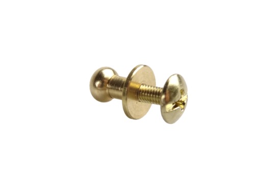Skrutka na opasok Knopik 6 mm, 1 kus, zlatá