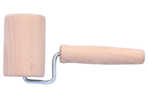 Malý valček na pizzu, otočný plech na pečenie, s drevenou rukoväťou, 17 cm