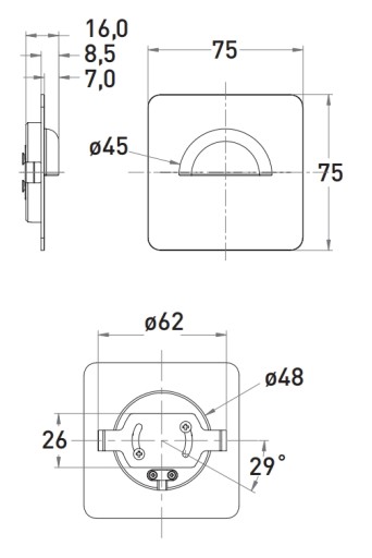 ESCADA KA DC12V hranaté GTV LED svietidlo na schodisko