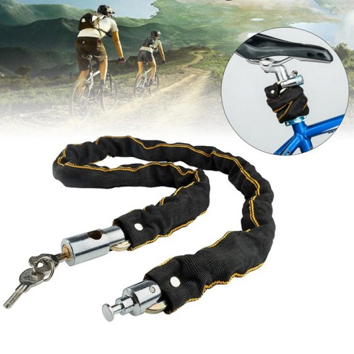 ZÁMOK NA BICYKEL ZÁMOK NA BICYKEL SILNÉ ZABEZPEČENIE REŤAZY S KĽÚČOM